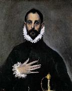 GRECO, El Nobleman with his Hand on his Chest France oil painting artist
